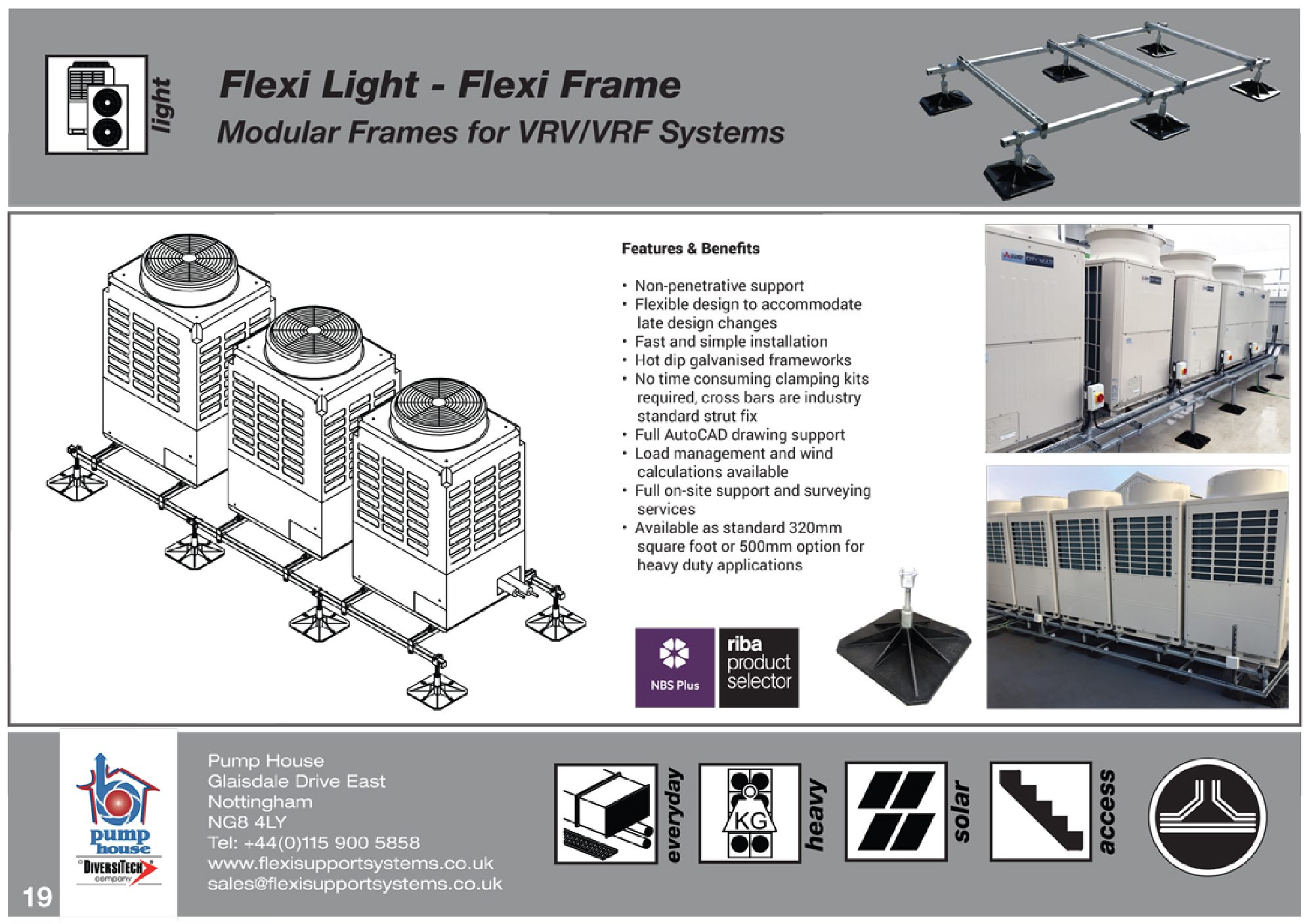 7. Flexi Light - Frames for VRV Systems » Flexi Support Systems